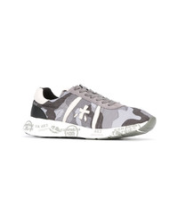 Grey Camouflage Low Top Sneakers
