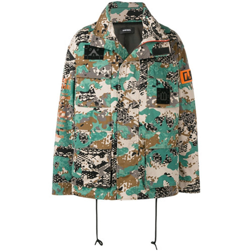 Diesel Camouflage Print Jacket, $295 | farfetch.com | Lookastic