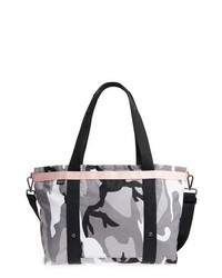 Grey Camouflage Nylon Tote Bag