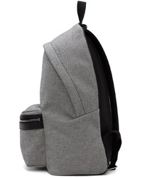Saint Laurent Black White Nylon Leather City Backpack