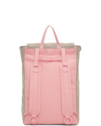 Raf Simons Grey And Pink Eastpak Edition Topload Loop Backpack