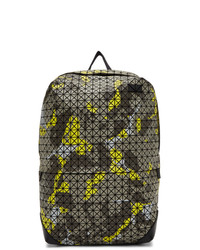 Bao Bao Issey Miyake Grey And Yellow Camouflage Kuro Liner Backpack
