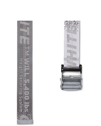 Off-White 35cm Tonal Grey Industrial Logo Jacquard Webbing Belt