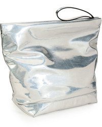 Marni Large Wristlet Lunch Bag Clutch Silver