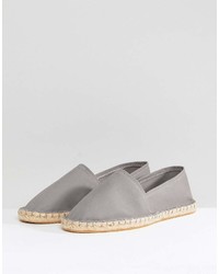 Asos Canvas Espadrilles In Black And Gray 2 Pack Save