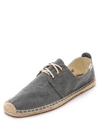 Soludos Washed Canvas Lace Up Espadrilles