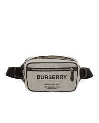 Burberry Grey Canvas Horseferry Bum Bag