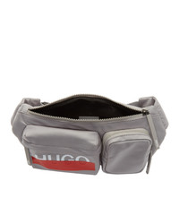 Hugo Grey Logo Multi Pocket Belt Bag