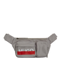 Hugo Grey Logo Multi Pocket Belt Bag