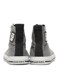 Diesel Grey S Astico Mid Sneakers