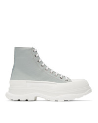 Alexander McQueen Grey Tread Slick Sneaker Boots
