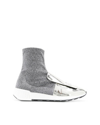 Sergio Rossi Metallic Sock Style Sneakers