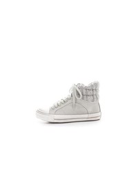 Splendid Essex High Top Canvas Sneakers In Fadded Grey Size 9