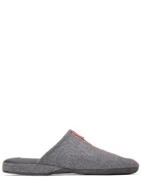 Thom Browne Grey Waterproof Wool Engineered Stripe Loafers