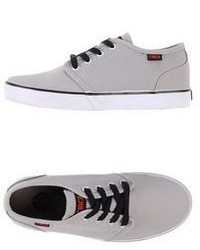 Grey Canvas Low Top Sneakers