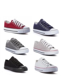 CollectionO Canvas Low Top Sneakers Casual Lace Up Shoes