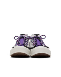 Converse Grey And Purple Deck Star Zip Sneakers