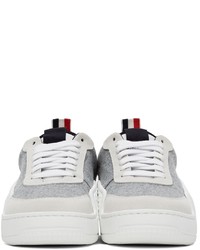 Thom Browne Grey Flannel Basketball Low Sneakers