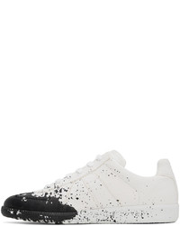 Maison Margiela White Black Paint Replica Sneakers