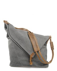Grey Canvas Messenger Bag