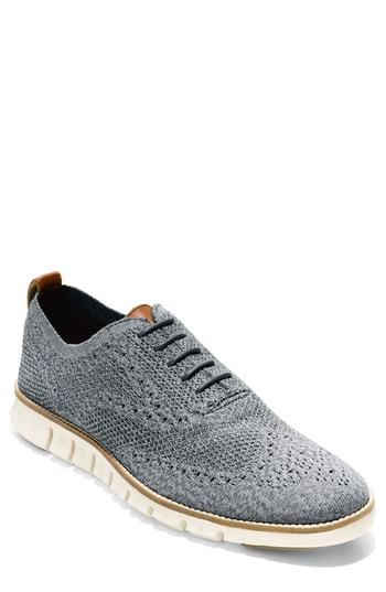 zerogrand stitchlite woven wool wingtip