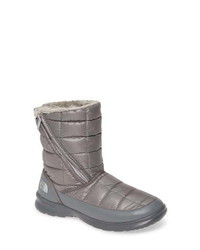 Grey Canvas Snow Boots