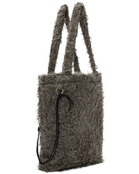 Song For The Mute Gray Small Faux Fur Tote