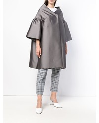 Alberta Ferretti Ruffle Sleeve Oversized Coat