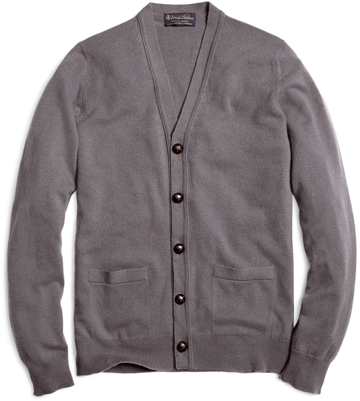 Brooks Brothers Cashmere Button Cardigan, $448 | Brooks Brothers ...