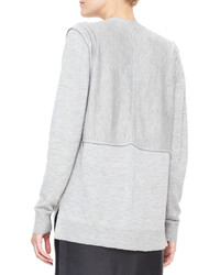 Alexander Wang Cashmere Cardigan With Pleated Shoulders Gray