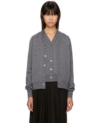 Comme des Garcons Comme Des Garons Comme Des Garons Grey Wool Double Front Cardigan