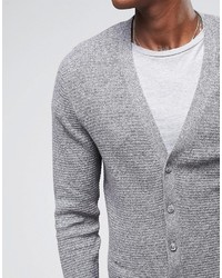 Asos Cotton Cardigan With Waffle Texture
