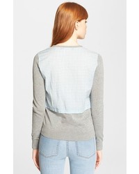 Marc by Marc Jacobs Crushed Gingham Mixed Media Cardigan