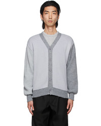 Comme Des Garcons SHIRT Grey Lochaven Of Scotland Edition Knit Paneled Cardigan