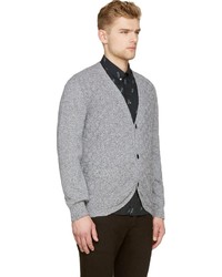 Paul Smith Jeans Gray Marled Knit Cardigan