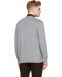 Paul Smith Jeans Gray Marled Knit Cardigan