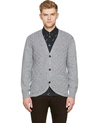 Paul Smith Jeans Gray Marled Knit Cardigan