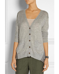 Clu Lace And Satin Trimmed Cashmere Cardigan