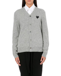 Play Embroidered Heart Wool Cardigan