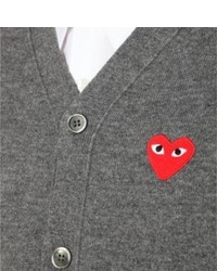 Comme des Garcons Play Play Heart Logo Knitted Cardigan