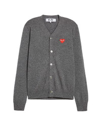 Comme des Garcons Play Wool Cardigan With Heart Applique