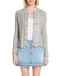 Marc Jacobs Scallop Edge Cashmere Wool Blend Cardigan