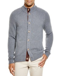 Bloomingdale's The Store At Mock Neck Cashmere Cardigan