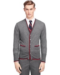 Brooks Brothers Tipped V Neck Cardigan