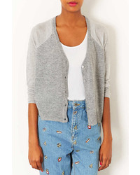 Topshop Petite Knitted Sheer Solid Cardi