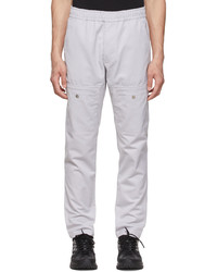 Stone Island Gray Polyester Trousers