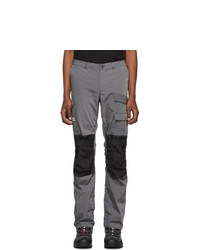 Heliot Emil Grey And Black Technical Cargo Pants