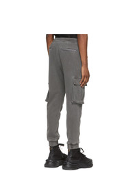 Juun.J Grey Gart Dyed Jogger Cargo Pants