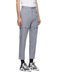 Dolce & Gabbana Grey Street Patchwork Cotton Cargo Pants