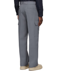 Jil Sander Grey Wool Cargo Pants